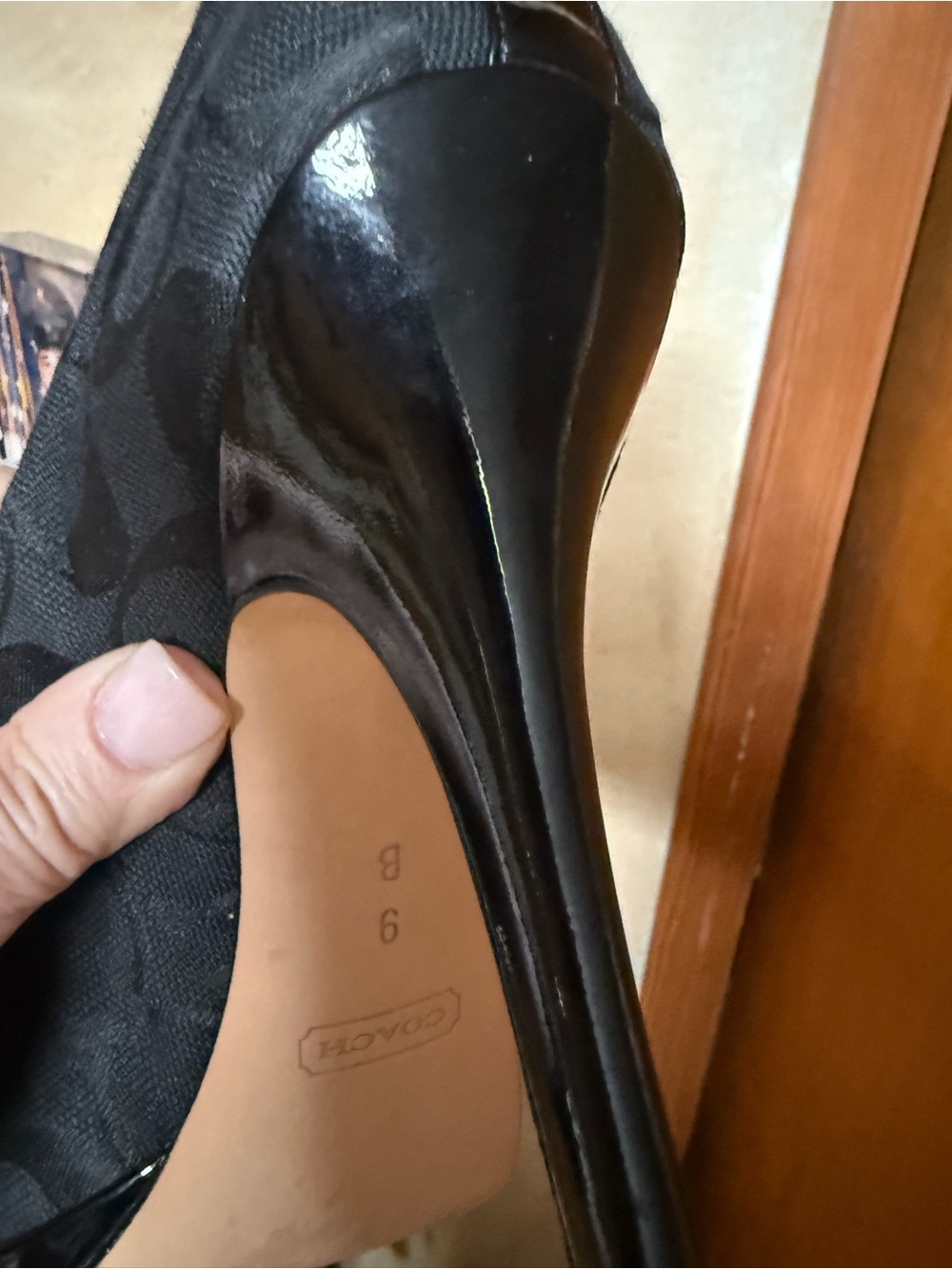 Coach EUC Caya Monogram Signature Logo Stiletto Heel - Picture 10 of 11